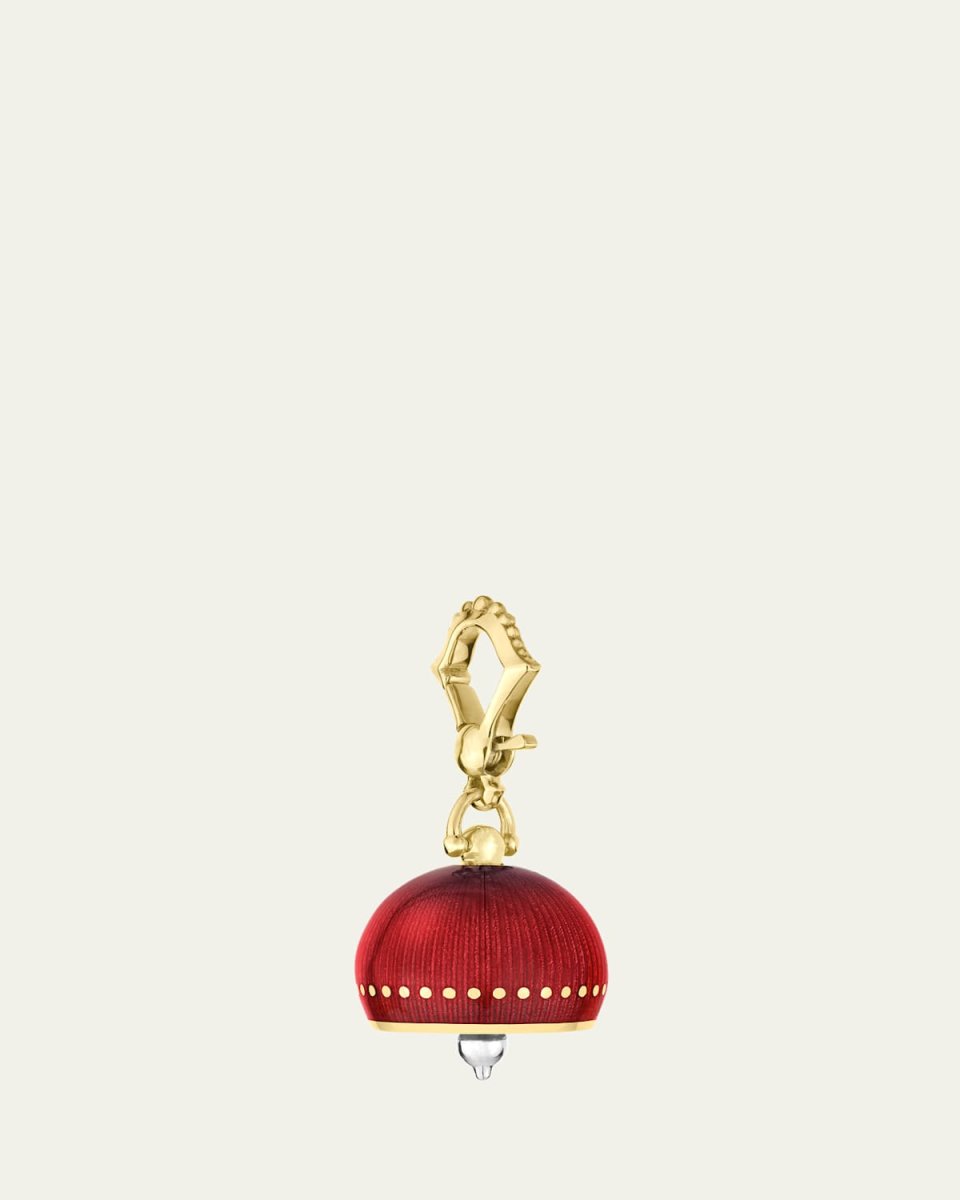 Ruby Enamel Bell Charm